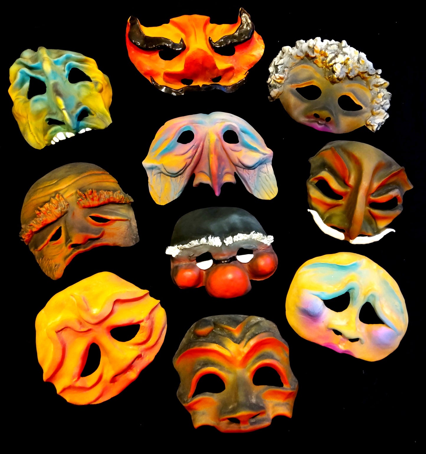 COMMEDIA MASKS - SET OF 10