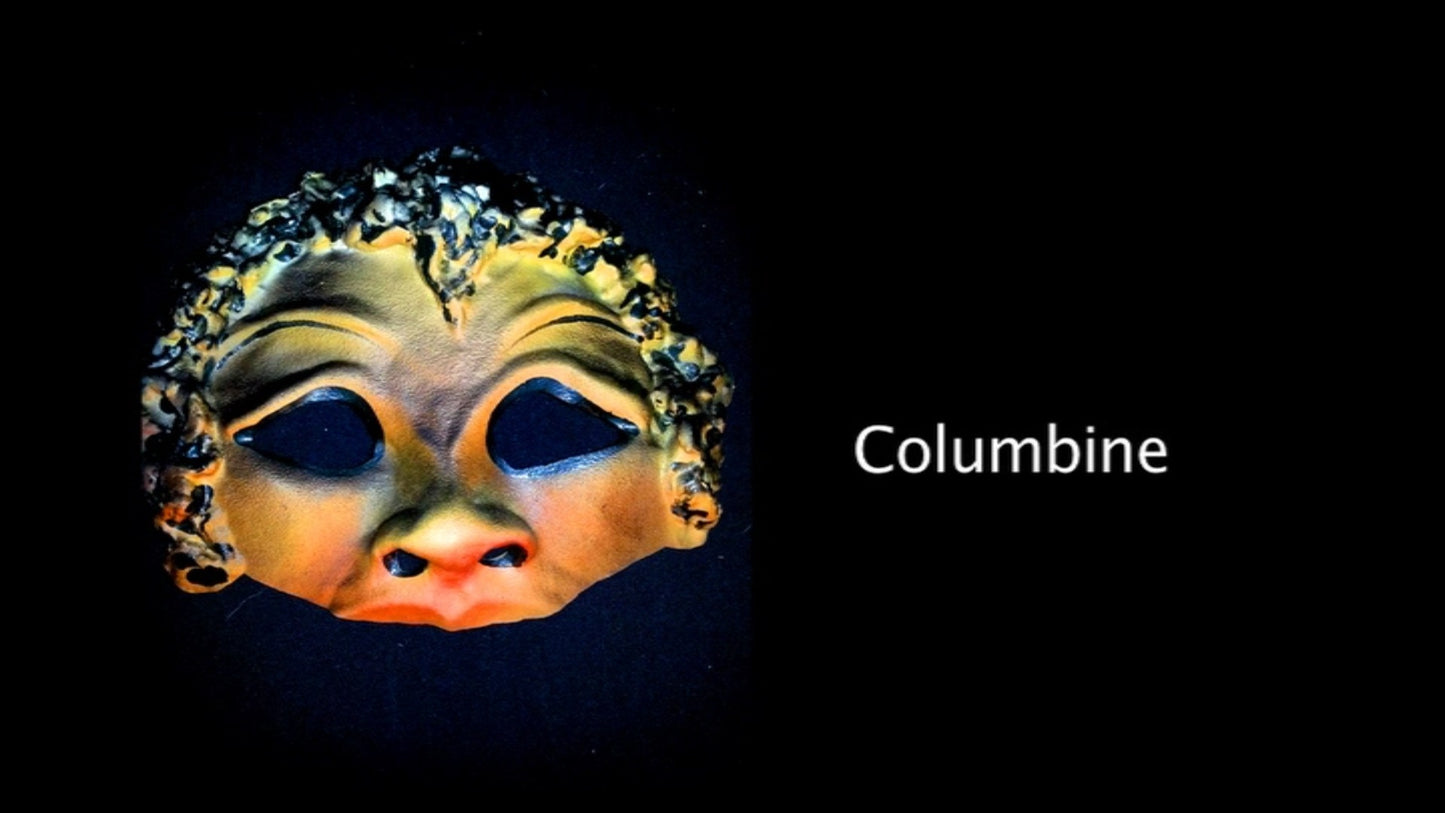 Columbine Commedia Mask
