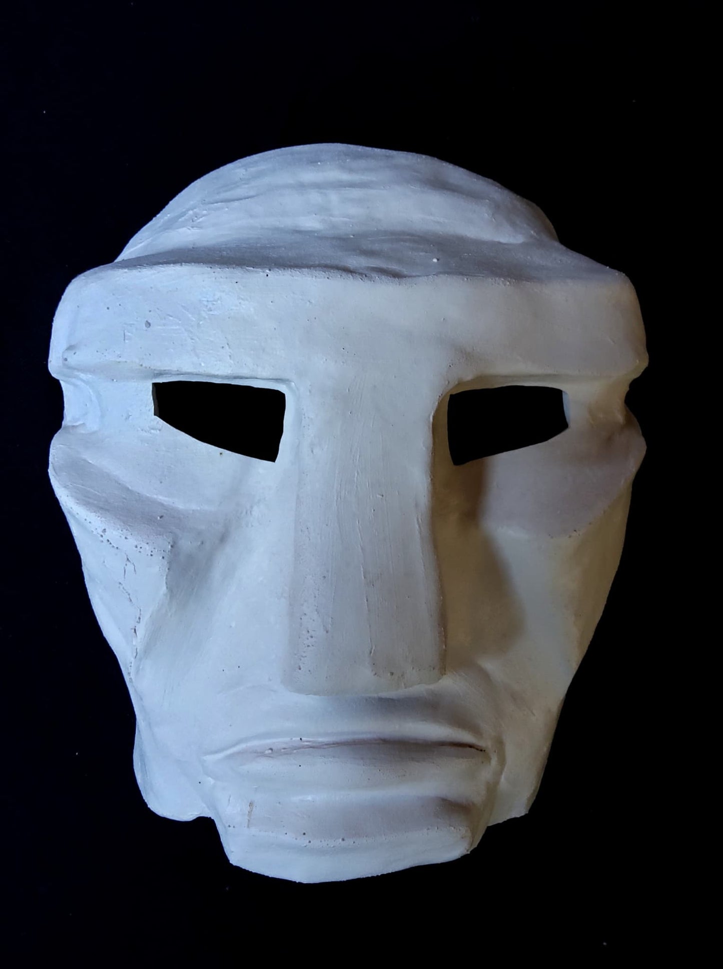Full-face white mime mask made from natural latex from Classical Masks4Schools