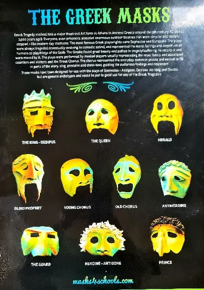 Greek Tragedy Masks Complete Teaching Kit - Classical Masks4Schools