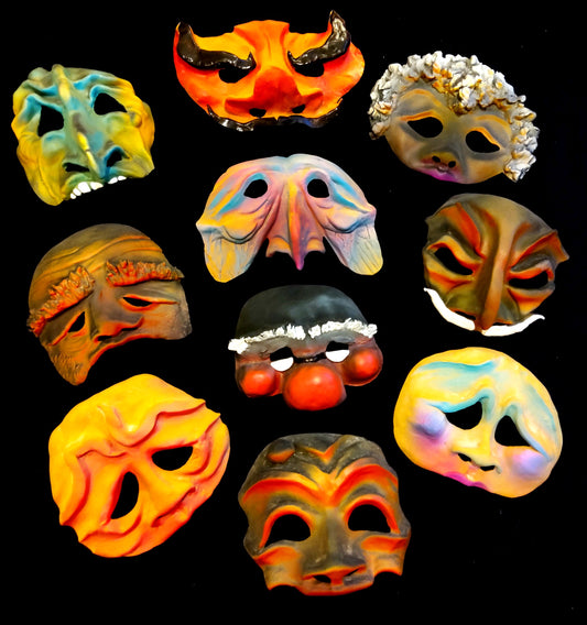 COMMEDIA MASKS - SET OF 10